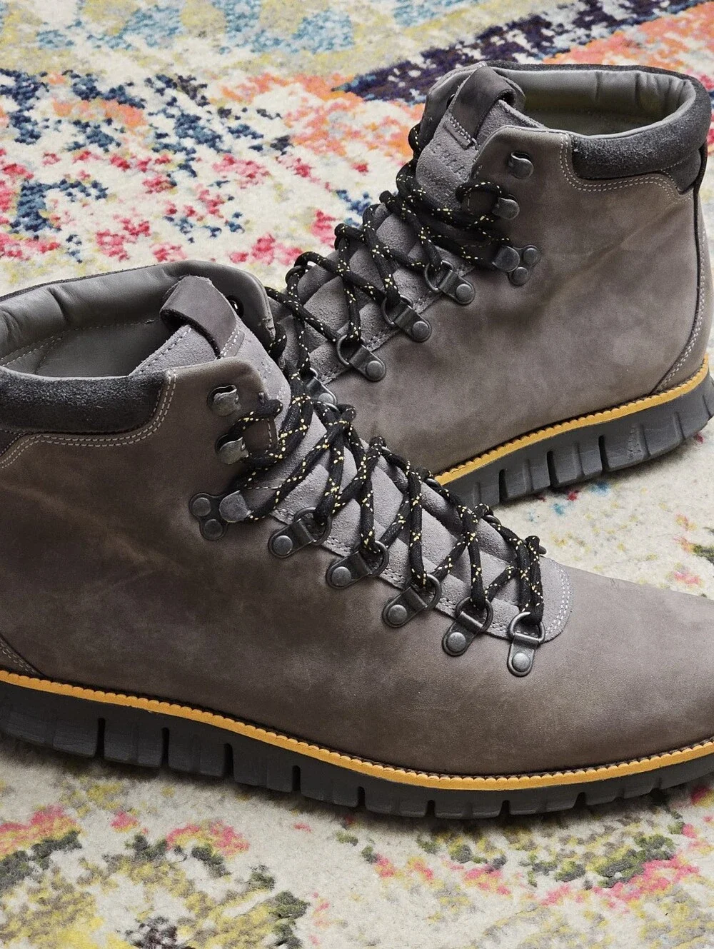 Cole Haan Zerogrand Boots Mens 11.5 Gray Water Resistant Trail Hiking C28735